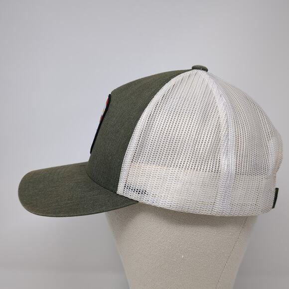 Hooey Snapback Trucker Hat Green One Size Adjustable Embroidered Mesh Back - Picture 3 of 9